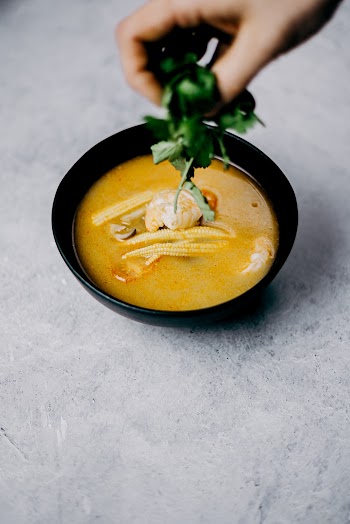 Soup in A Black Bowl