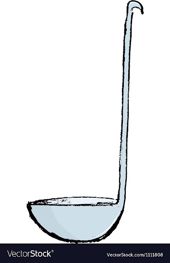 Soup ladle vector image