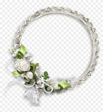 Source - - White Flower Frame Png