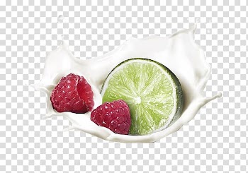 Soured milk Strawberry Fruit Lemon, Milk fruit transparent background PNG clipart