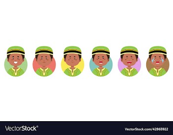south africa avatar with various expression