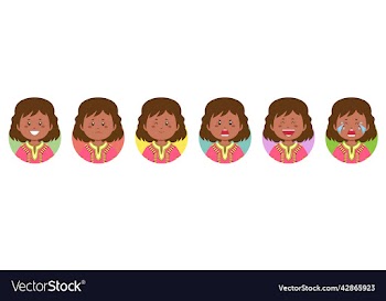 south africa avatar with various expression