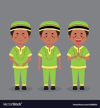 south africa character with various expression