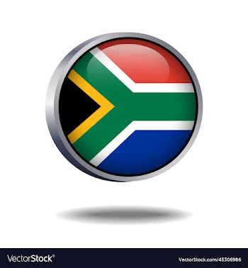 south africa flag button