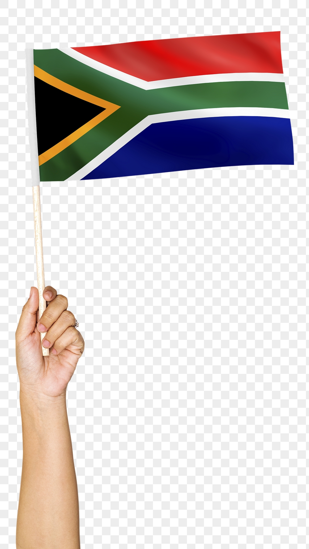 South Africa's flag png in hand | Free PNG - rawpixel