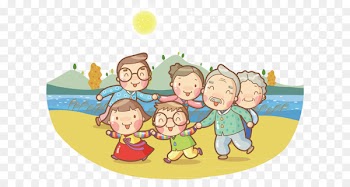 South Korea Cartoon Drawing Family - Illustration of a family beach to play 