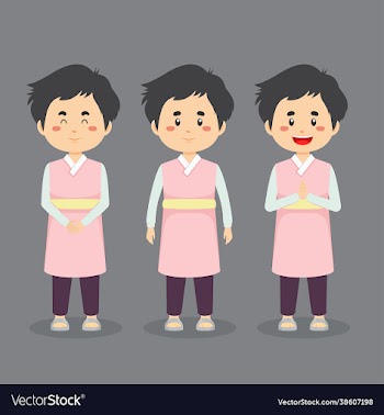south korea character with various expression