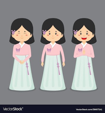 south korea character with various expression