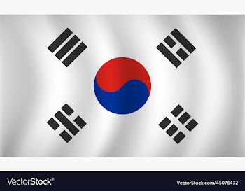 south korea flag background