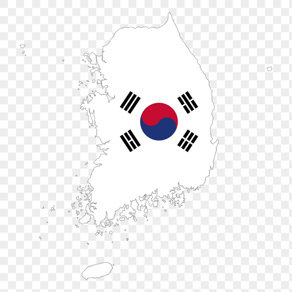 South Korea png map sticker, | Free PNG - rawpixel