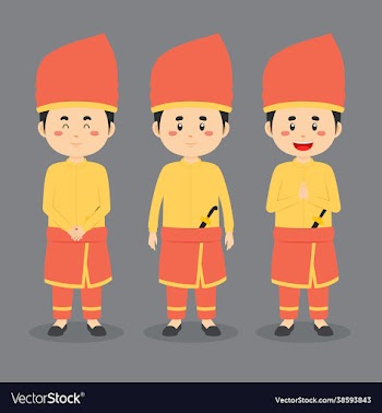 southeast sulawesi character with various
