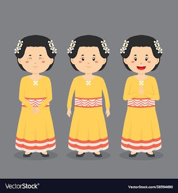southeast sulawesi character with various