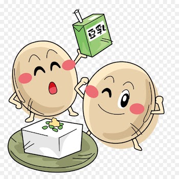 Soy milk Soybean Cartoon - Eggs and soymilk 