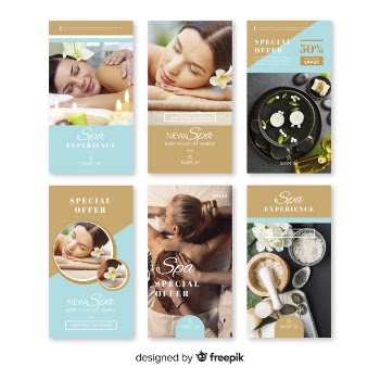 Spa instagram stories template