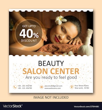 Spa social media post template vector image