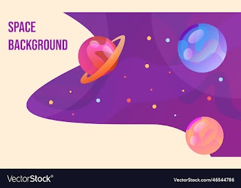 space background with colorful planet