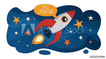 Space exploration and travel in galaxy concept