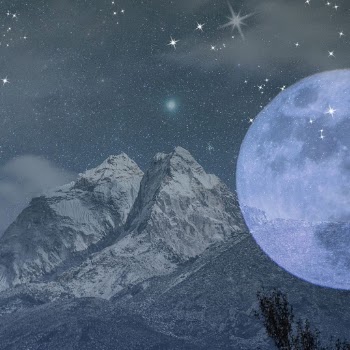 Space landscape background, full moon | Free Photo - rawpixel