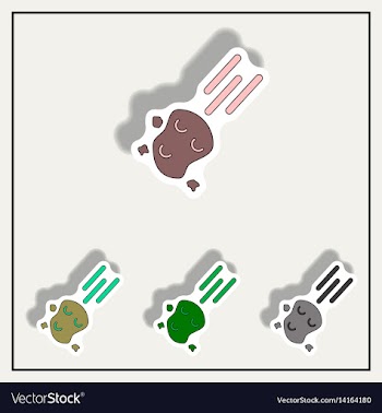 Space meteorite collection vector image