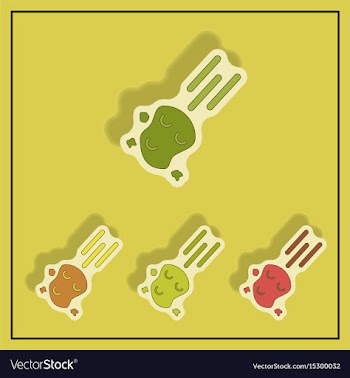 Space meteorite set vector image