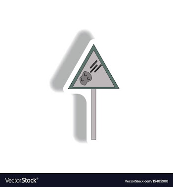 Space meteorite sign vector image