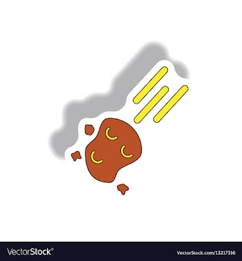Space meteorite vector image