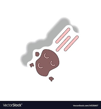 Space meteorite vector image
