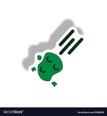 Space meteorite vector image