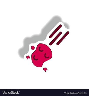 Space meteorite vector image