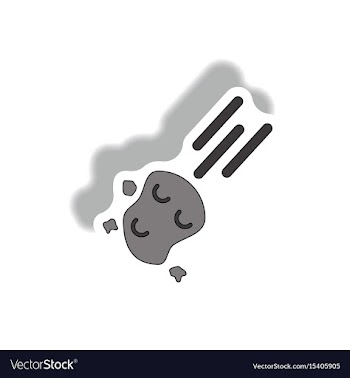 Space meteorite vector image