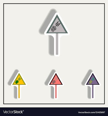 Space meteorites signs set vector image