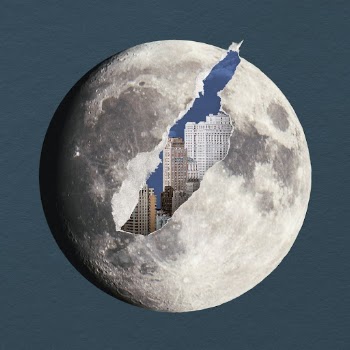 Space moon clipart, surreal city | Free Photo - rawpixel