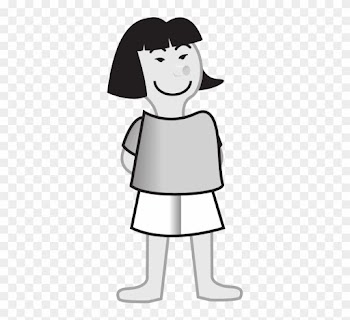 Space Page 21 Asian Girl - Asian Girl Clipart Black And White