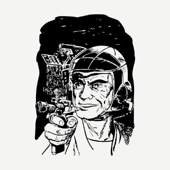 Space police drawing, sci-fi character | Free PSD - rawpixel