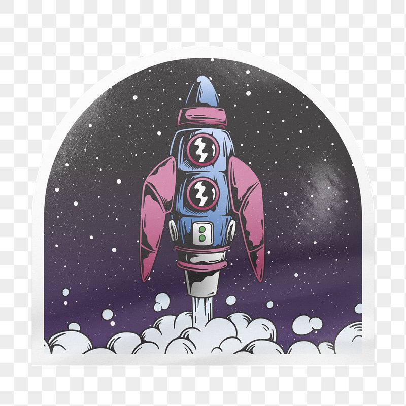 Space rocket png arc badge | Free PNG - rawpixel