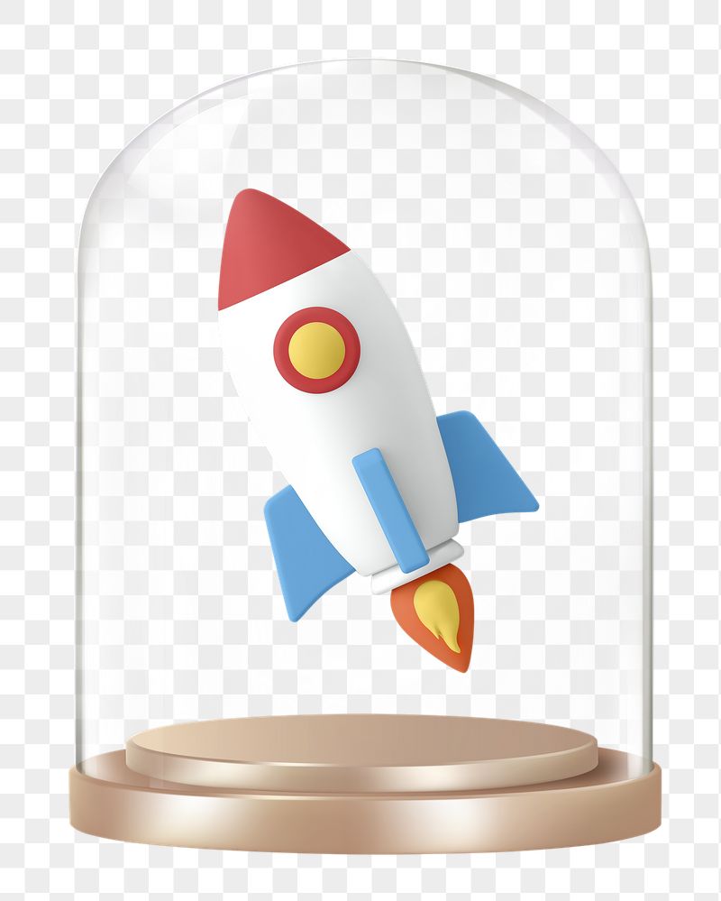Space rocket png glass dome | Free PNG - rawpixel
