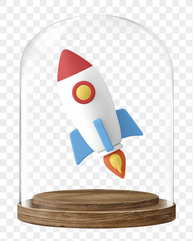 Space rocket png glass dome | Free PNG - rawpixel