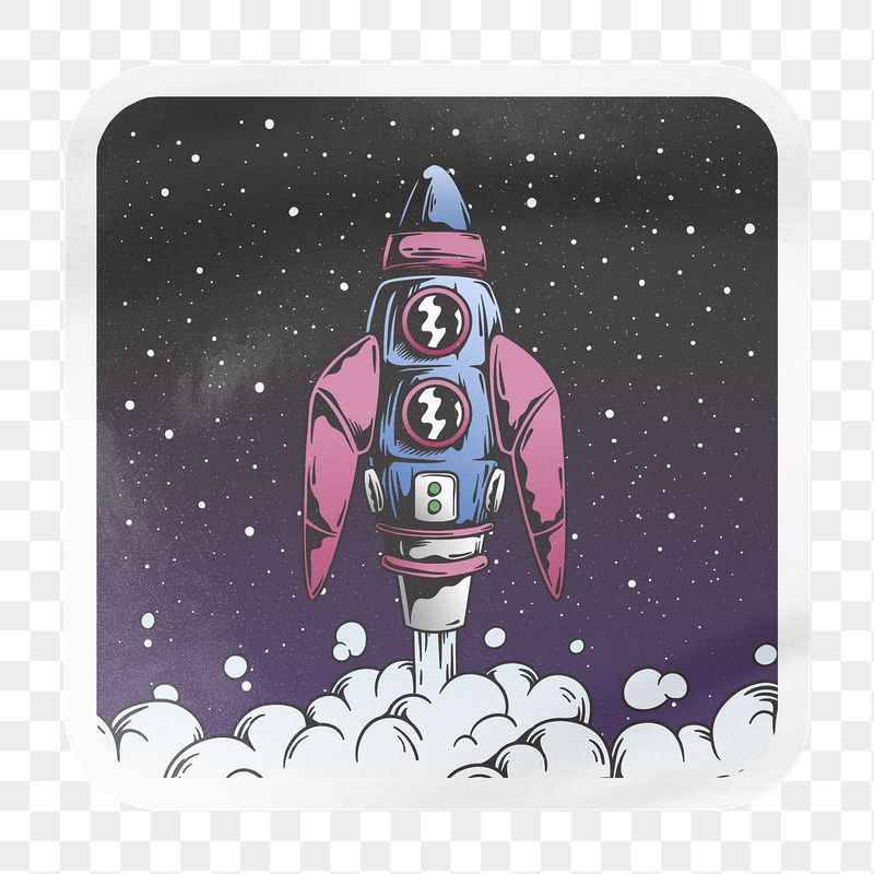 Space rocket png square badge | Free PNG - rawpixel