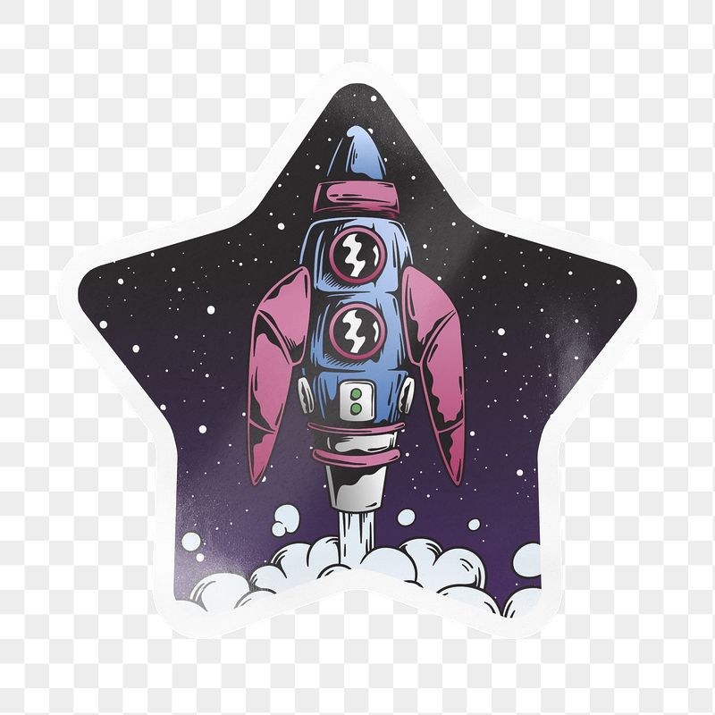 Space rocket png star badge | Free PNG - rawpixel