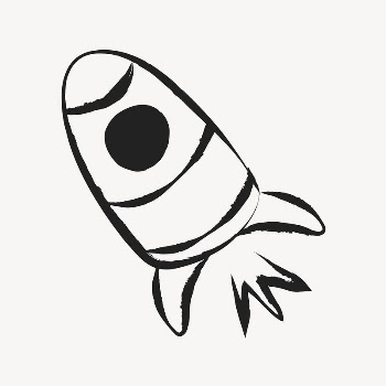 Space rocket sticker, cute doodle | Free Vector Illustration - rawpixel