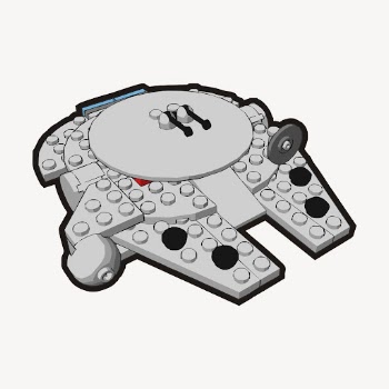 Space ship sticker, Millennium Falcon | Free Vector - rawpixel