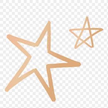 Space stars gold png galactic doodle sticker