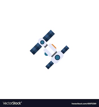 space station creative icon flat from space