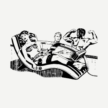 Space swimming pool drawing, vintage | Free PSD - rawpixel