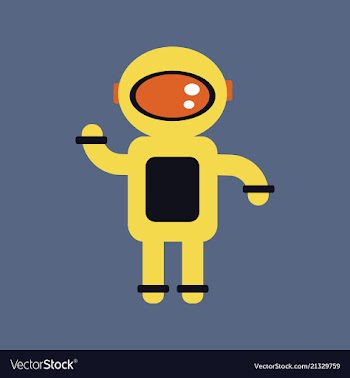 Spaceman in modern pressure suit out in space vector image