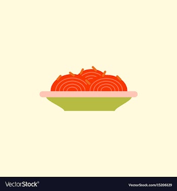 Spaghetti alla carbonara traditional italian dish vector image
