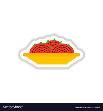 Spaghetti alla carbonara traditional italian dish vector image