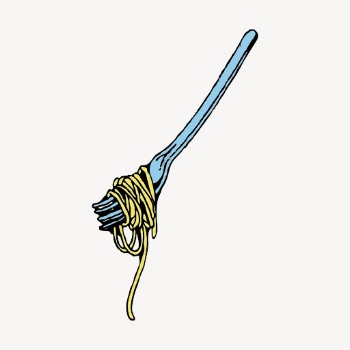 Spaghetti clipart, food illustration psd. | Free PSD - rawpixel