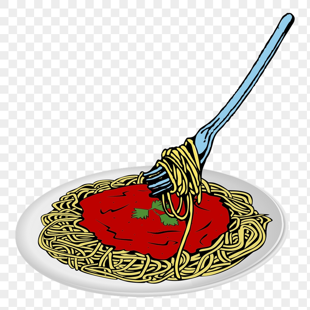 Spaghetti png sticker food illustration, | Free PNG - rawpixel
