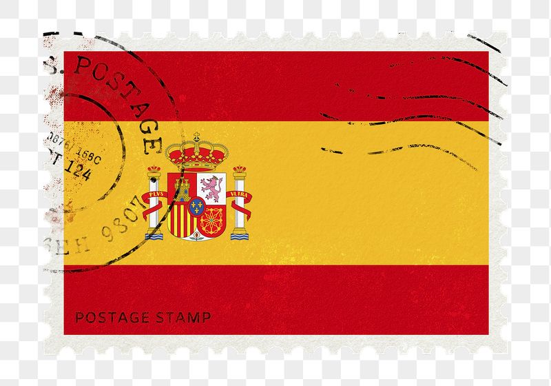 Spain flag png post stamp | Free PNG - rawpixel